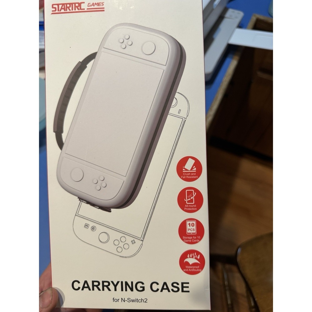 STARTRC Games Carrying Case Black for N-Switch2, Waterproof, Holds 10 Game Cards
